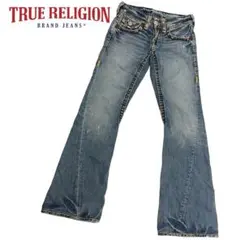 【USA製】TRUE RELIGION フレアデニムパンツ  W27 m400