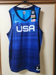 新品/未使用/正規品【ナイキ 2020 東京オリンピック アメリカ代表ユニフォーム 】NIKEバスケットボール シャツNBAロードUSAドリームチーム