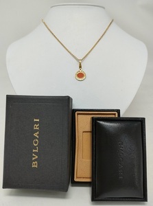 新品仕上げ品 ブルガリ ネックレス ペンダント K18 BVLGARI ペンダント付きネックレス 18金 750 アジャスター付き 箱あり