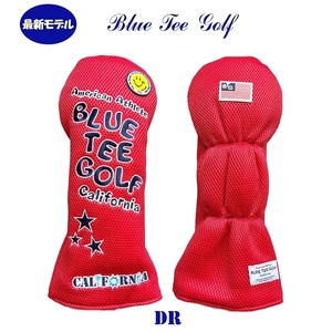 ■1送料無料オークション【DR:レッド】ブルーティーゴルフ【メッシュ スマイル】ドライバー用ヘッドカバー BLUE TEE GOLF DHC-007