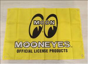 新品★ムーンアイズ（MOONEYES）★バナー（タペストリー/フラッグ）★60×90ｃｍ★黄×黒×白