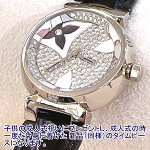 【新品同様／限定品】Louis Vuitton Tambour Quarts Q12175 18K Gold ○検索：ルイ・ヴィトン タンブール 限定ウォッチ パヴェダイヤ