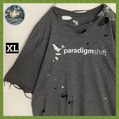 クラッシュダメージオーバーサイズボロTシャツtシャツgrungeグランジペンキ