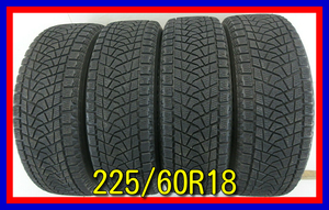 ■中古タイヤ■　225/60R18 100Q BRIDGESTONE BLIZZAK DM-Z3 ヴァンガード ハリアー エクストレイル等 冬タイヤ 4WD 激安　送料無料　T605