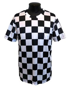 新品 XXXLサイズ チェッカーフラッグ Tシャツ 540 白黒 ビッグサイズ 市松模様 ホワイト ブラック F1 パイロット ポールポジション