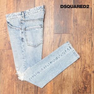 DSQUARED2/44サイズ/スキニー デニムパンツ S74LB1172 COOL GUY JEAN ダメージ ウォッシュ加工 イタリア製 新品/青/ブルー/jd301/