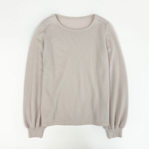 sa9《カシミヤ100%》FOXEY フォクシー Cloud Knit Top クラウドニット カシミアニットセーター パフスリーブ 42 L相当 ピンク系 レディース