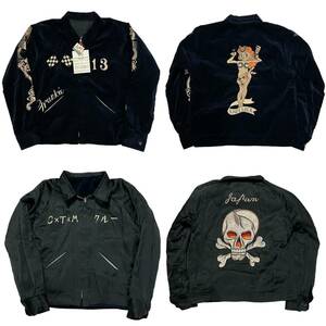 未使用品 中 テーラー東洋 港商 KOSHO & CO. × C×T×M TT13430 SOUVENIR JACKET スーベニアジャケット スカジャン リバーシブル ネイビー