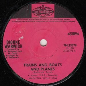 英7 Dionne Warwick Trains And Boats And Planes 7N25378 Pye International /00080