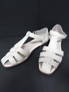 【送料込】 RODE SKO ロデスコ サンダル エクリュ グルカサンダル ストラップ フラットシューズ 日本製 夏用 size38 24～24.5cm/959730