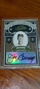 2004 playoff absolute memorabilia marks of fame #９ jim bunning autograph 18/100 野球殿堂 上院議員