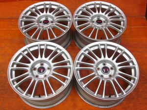 【Y2】スバル SUBARU WRX STI GVB 純正オプション BBS RV739 鍛造 18インチ 8.5J +55 PCD114.3 5H 中古品 4本セット ホイールのみ