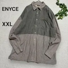 【エニーチェENYCE】オーバーサイズ　異素材　メンズシャツ　長袖　2XL 美品