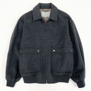 Ha20 Aquascutum OF LONDON アクアスキュータム ウールジャケット アルパカブレンド◎ フルジップ ブルゾン M グレー メンズ 紳士服