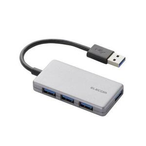 エレコム 4ポートUSB3.0ハブ(コンパクトタイプ) 約10.0cm シルバー U3H-A416BSV /l