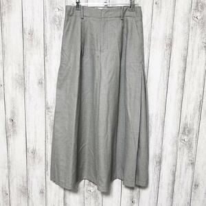 アンタイトル UNTITLED 2 Mサイズ ワイド パンツ チェック グレー レディース GRAY ガウチョ スリット ウェイメンズ 古着 USED品