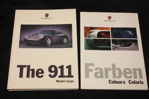 ★1999年モデル ポルシェ911カレラ/カレラ4/カブリオレ日本語厚口カタログ+色見本2冊セット (ポルシェジャパン発行) Porsche996前期型2年目