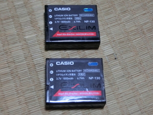 [送料無料]CASIO カシオ デジカメ 充電池 リチウムイオン充電池 NP-130　2個