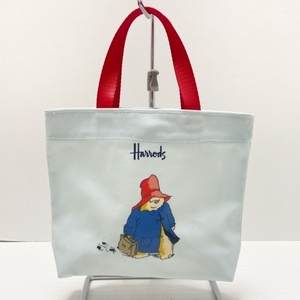 ハロッズ HARRODS トートバッグ - ライトブルー×レッド×マルチ Paddington/ミニバッグ 美品 バッグ