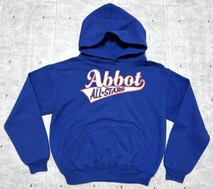 Abbot ALL STARS キッズ フーディー スウェット パーカー 子供服　　ビッグロゴ デカロゴ 玉8605