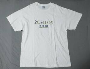 2CELLOS XL Tシャツ ON THE ROAD JAPAN TOUR 2015 GILDAN カットソー トゥーチェロズ クラシック ロック バンドT