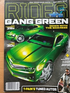 洋書『 RIDES 』　2011年3,4月号　カスタムカー雑誌　　T-PAIN　　アメ車、DUB、セレブレティ、ラグジュアリー、DONK、LOWRIDER　　中古