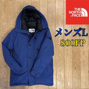 【ダウンSALE】ノースフェイス　ダウンコート　メンズL 肩ロゴ　800FP