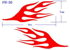 ☆FR-20S ★ファイヤーパターン　転写式　カッティングステッカー　2枚組.　