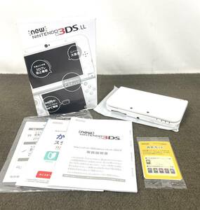 ●美品 Nintendo Newニンテンドー3DS LL 任天堂 NINTENDO 本体 パールホワイト 箱 説明書 ARカード 初期化済み 動作確認済み●