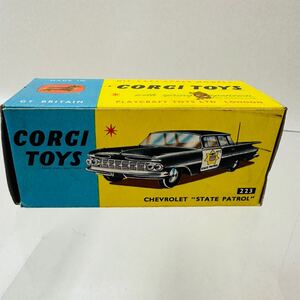 コーギー No.223 シボレー ステート パトロール イギリス製 ビンテージ 当時物 CORGI TOYS CHEVROLET STATE PATROL