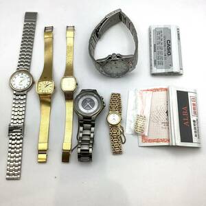 10328【腕時計まとめ】SEIKO セイコー CITIZEN シチズン CASIO カシオ ALBA アルバ 6本まとめ 腕時計 ★ジャンク品★ 中古 二次流通品