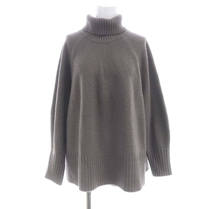 セオリーリュクス theory luxe 22AW Cashmere Zora 3WAYタートルネックプルオーバーニット セーター カシミヤ 長袖 038 グレージュ /HS ■O