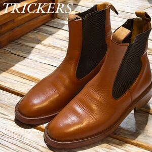 美品 TRICKERS サイドゴアブーツ　チェスナット　7