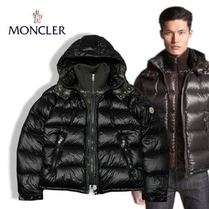 13 国内正規品 MONCLER モンクレール Zin Shine Down Jacket ジン シャイニー ナイロン ダウンジャケット 0 ブラック メンズ