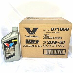 在庫有ります　NEWボトル1L　お買得12本セット　Valvoline バルボリン　VR1 Racing　レーシング　20W-50　SN/CF　鉱物油