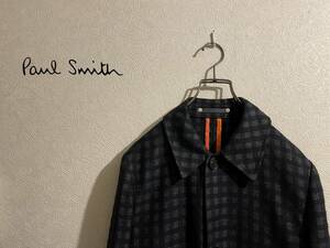 ◯ Paul Smith シャドウ チェック ステンカラー コート / ポールスミス バルカラー S Mens #Sirchive