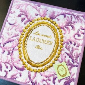 新品 タグ付き ラデュレ シェニール織 ハンカチ Les secrets LADUREE Paris