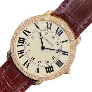 カルティエ Cartier ロンド ルイ カルティエ　LM WR000651 K18ピンクゴールド 腕時計 メンズ 中古