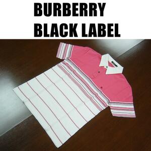 バーバリーブラックレーベルポロシャツ/ピンク/半袖シャツ/BURBERRY BLACK LABEL/サイズ２