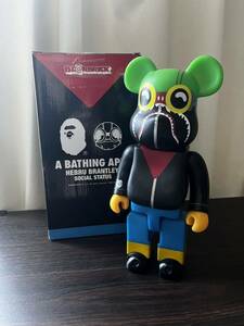 Bearbrick a bathing ape 400％BE@RBRICK ベアブリック メディコムトイ MEDICOMTOY 約28cm 1円スタート　