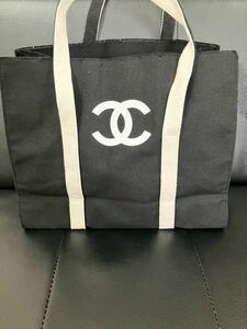 新品　CHANEL シャネル　ノベルティ　トートバッグ　リバーシブル　　キャンバス ブラック