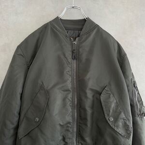 USA製 ALPHA INDUSTRIES アルファ MA-1 フライトジャケット オリーブ SMALL