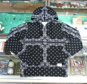 中古 THE CRIMIE/クライミー ORIGINAL BANDANA PARKA ジップアップ パーカー ブラック ペイズリー フーディー サイズM