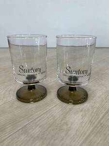 レトロ　ポップ　サントリー　足付き　グラス　SUNTORY (2700)