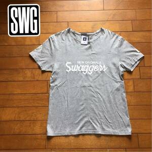 ★【 Swaggers 】★ ソデプリントTシャツ★サイズM★ i-484