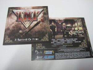 TNT - A Farewell To Arms ペーパーアートのみ CD欠品