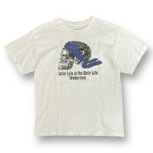 希少 初期 ● TENDERLOIN 10SS T-TEE 1 バンダナ スカル ショートスリーブ Tシャツ テンダーロイン ホワイト M