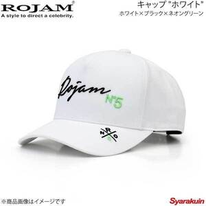 ROJAM ロジャム キャップ ホワイト ユニセックスモデル ホワイト×ブラック×ネオングリーン サイズ：FREE 70-CAP201-1