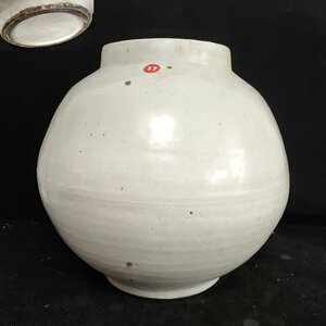 ■観心・時代旧蔵■C603朝珍品旧蔵 朝鮮 高麗磁 朝鮮古陶磁器 古高麗 李朝時代 李朝白磁大壺