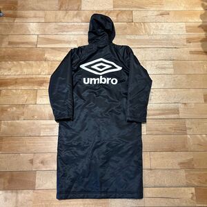 ★umbro/アンブロ/ベンチコート/防寒着/アウター/コート/スポーツ/ロゴ/メンズ/S〜Mサイズ